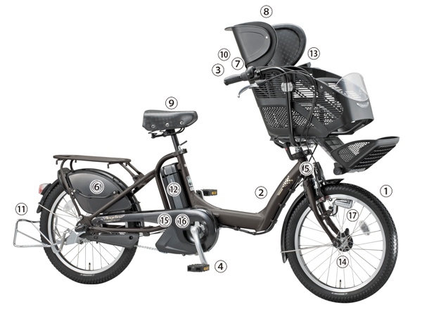 イクメン”も納得の新カラーをラインナップ 3人乗り(幼児2人同乗)対応