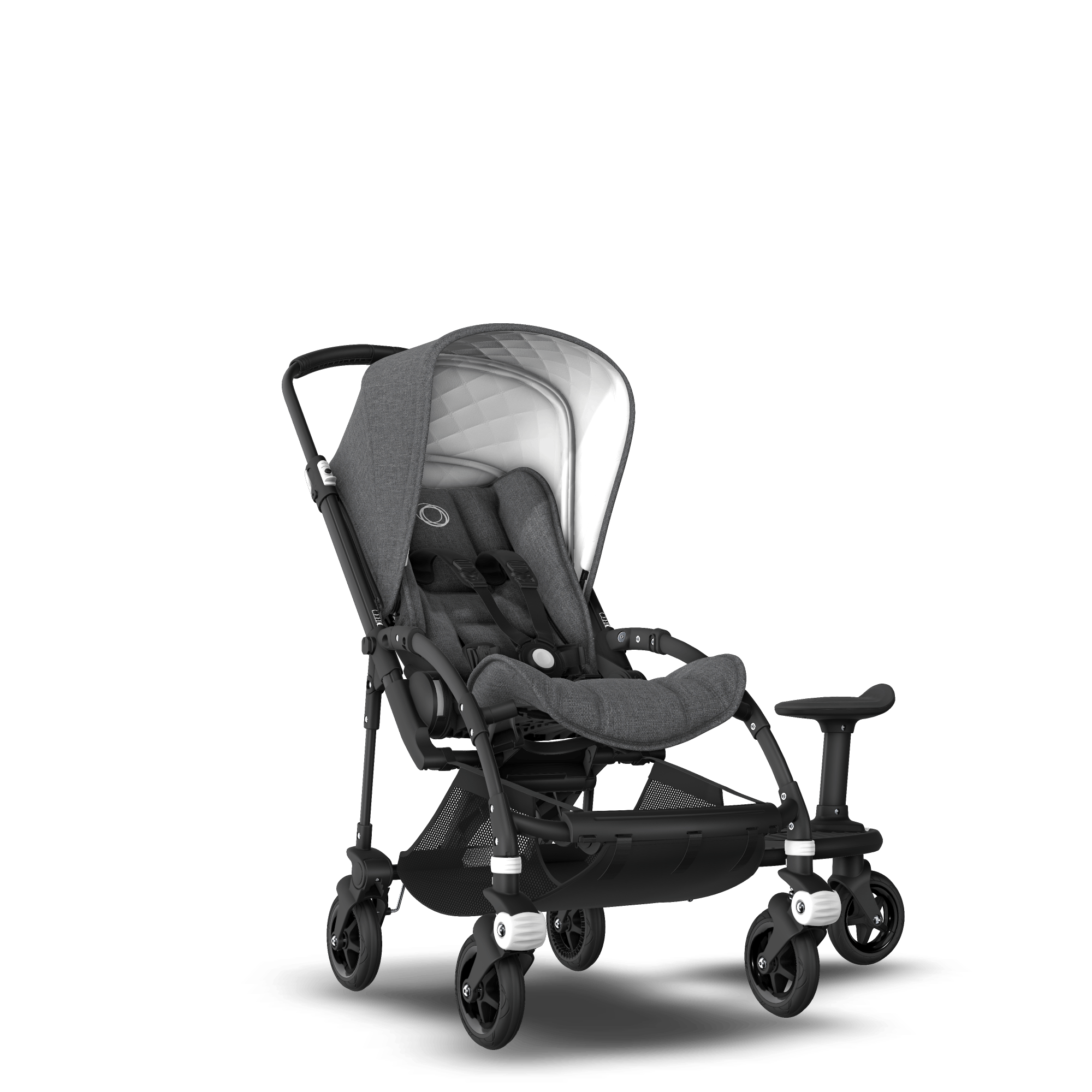 Bugaboo Bee5 Seat stroller sit and stand black sun canopy, black