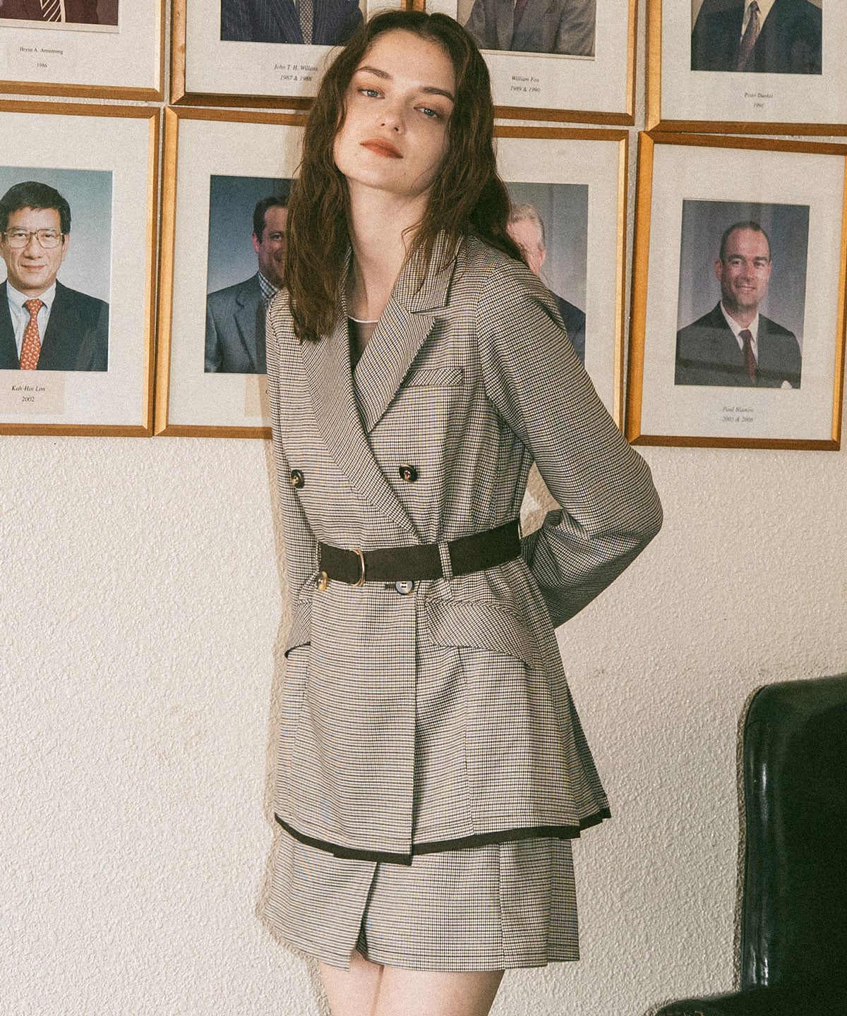 グレンチェックダブルジャケット