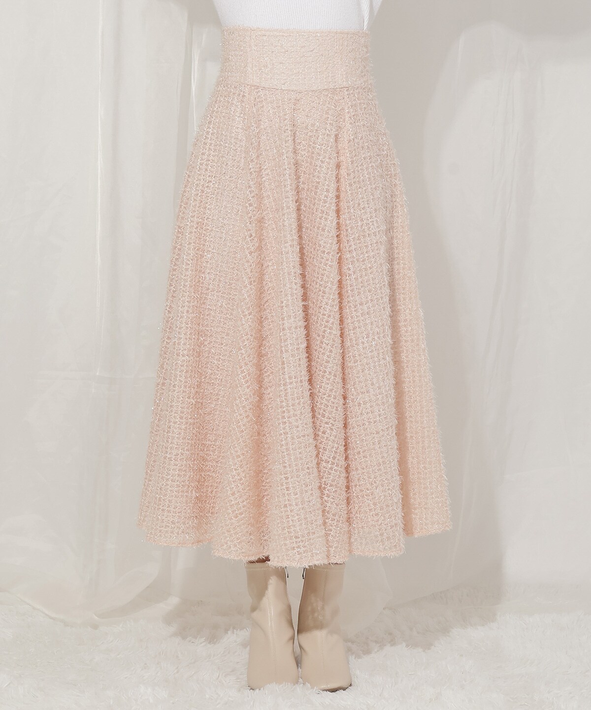 フリンジチェックフレアスカート(F ピンク): WILLSELECTION｜公式