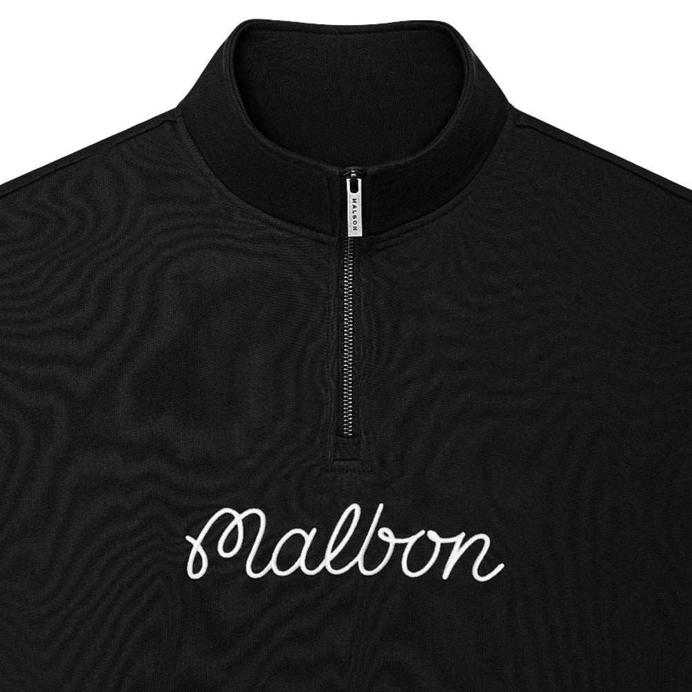 Malbon Collegiate Golf Pullover Black - 25 Men – Golfio