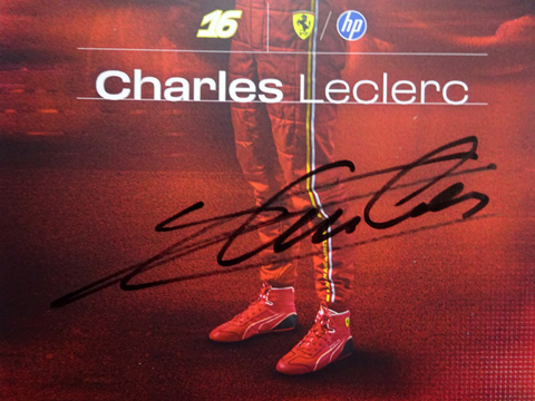 2024 C．ルクレール スクーデリア・フェラーリ 直筆サイン入