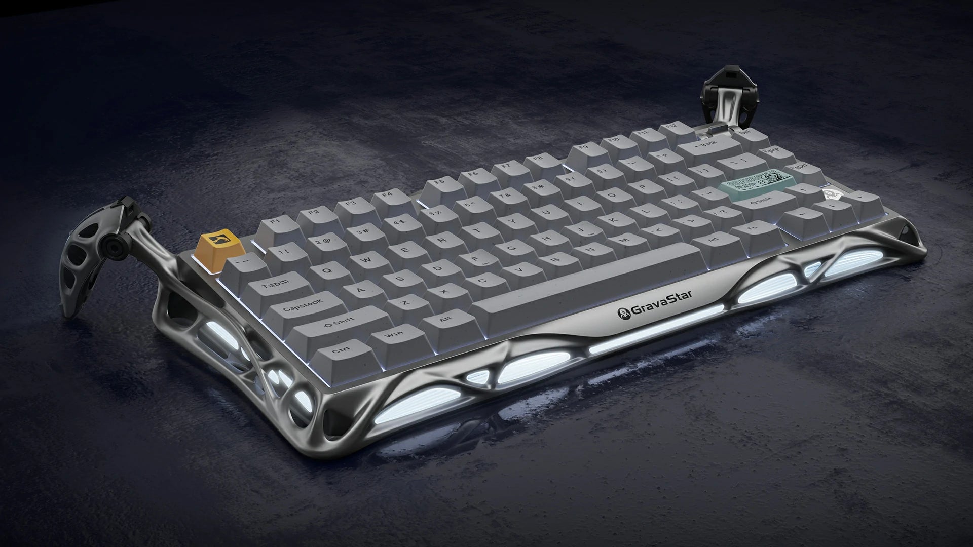 Mercury K1 Pro Gaming Keyboard - Silver Gray | 75% Mechanical (US
