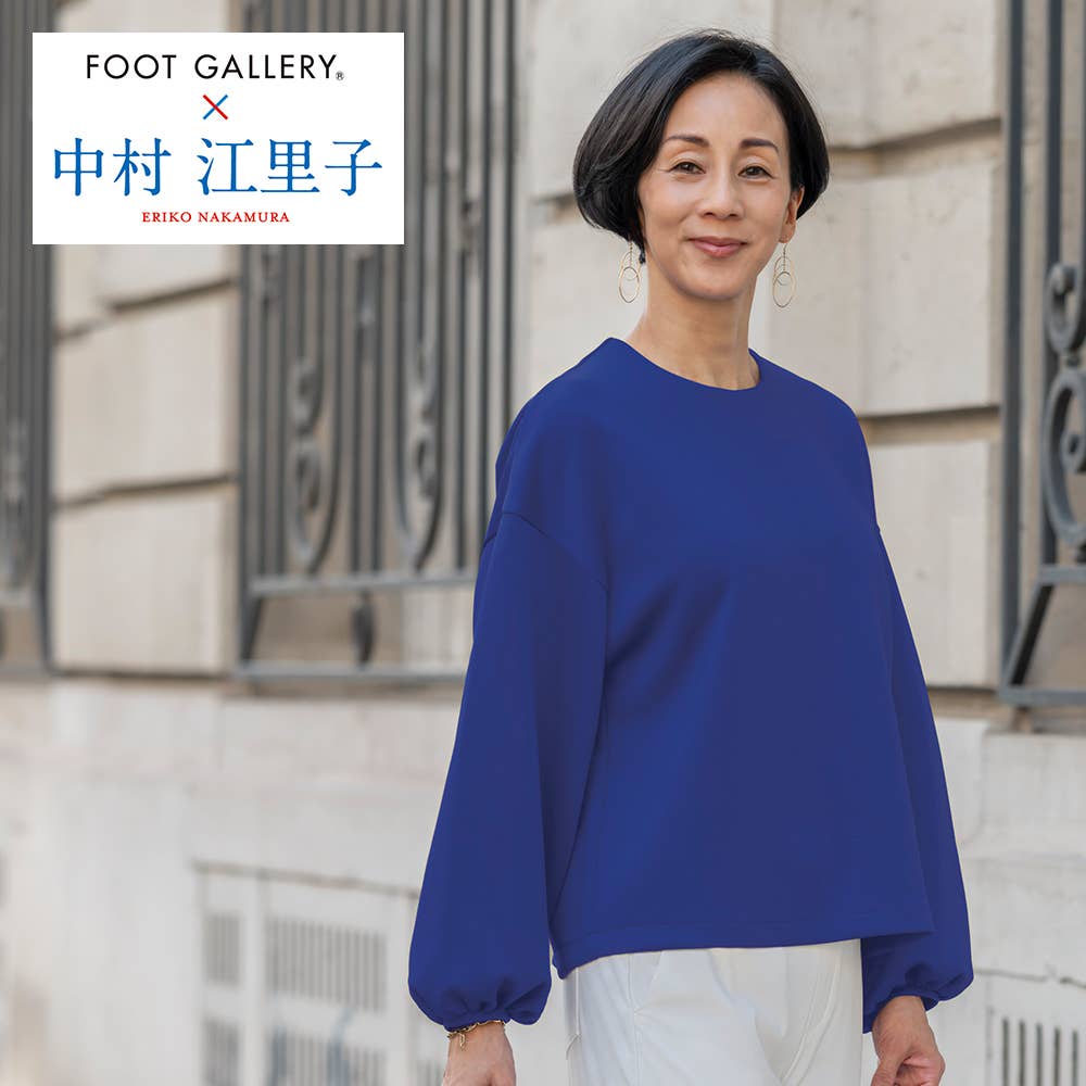 中村江里子コラボ】ダンボールニットバルーン袖プルオーバー【送料無料