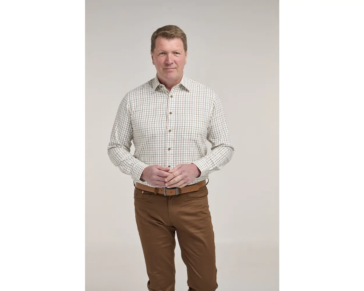 Hunter Green Tattersall Check Warm Handle Shirt | Double TWO
