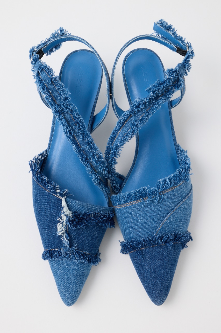 MOUSSY | REMAKE DENIM POINTY HEEL パンプス (スリッポン・フラット