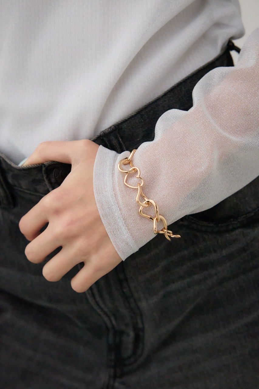 AZUL BY MOUSSY | ハートチェーンブレスレット (ブレスレット ) |SHEL