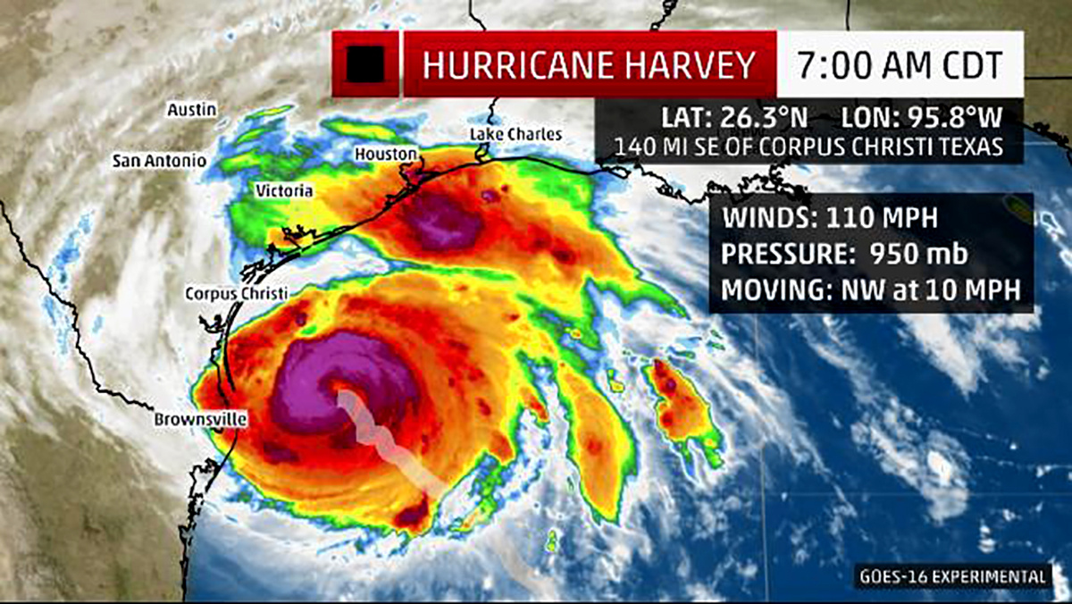 Hurricane Harvey Intensifies, Will Be Strongest Texas Coastal Bend