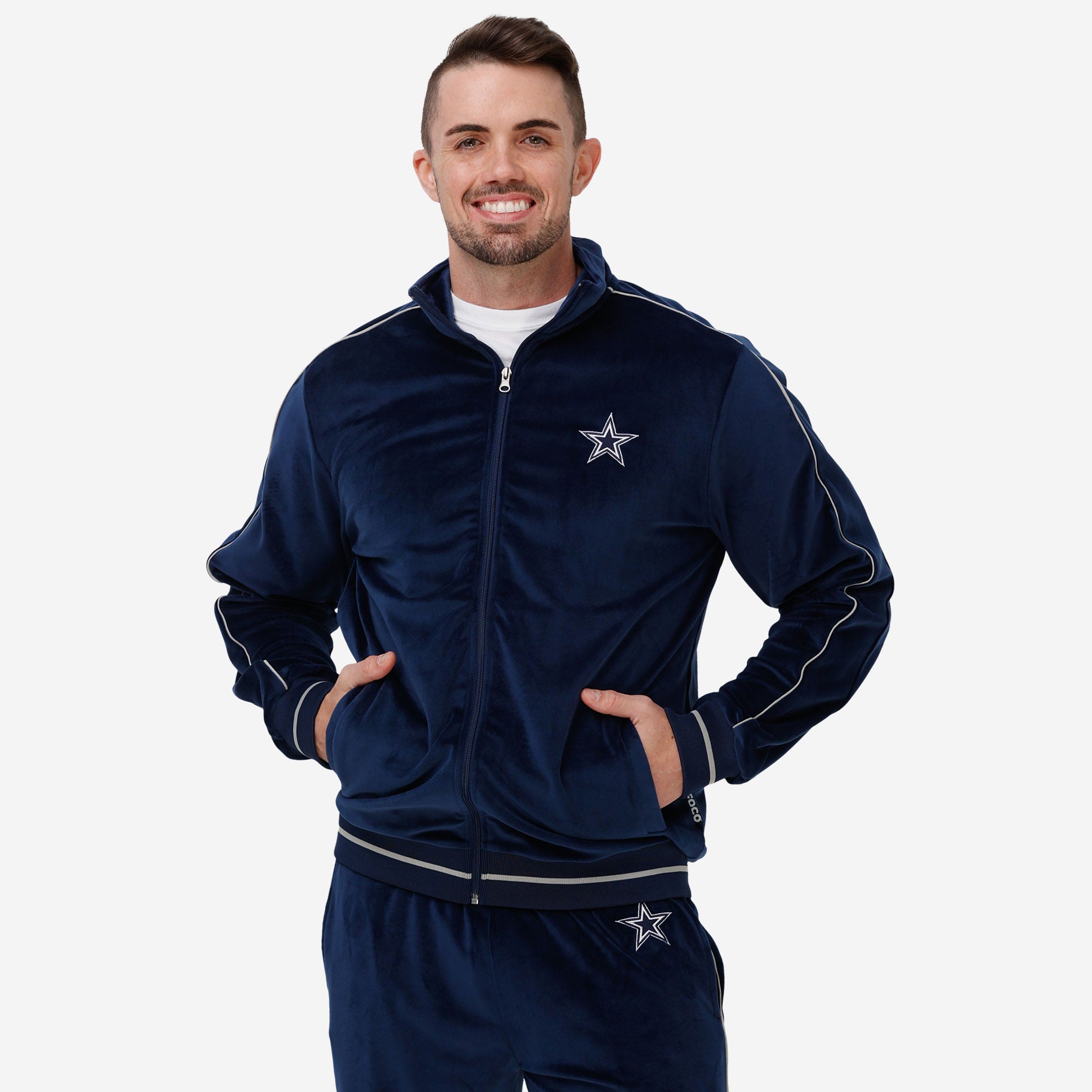 Dallas Cowboys Velour Zip Up Top FOCO