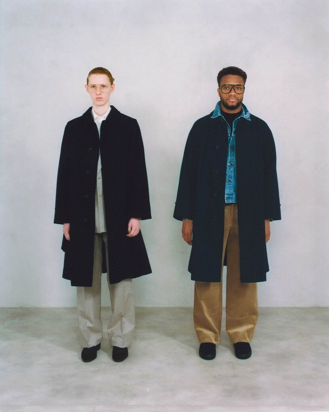 レショップの新作「ウールバルカラーコート」全3色で、シンプルなA