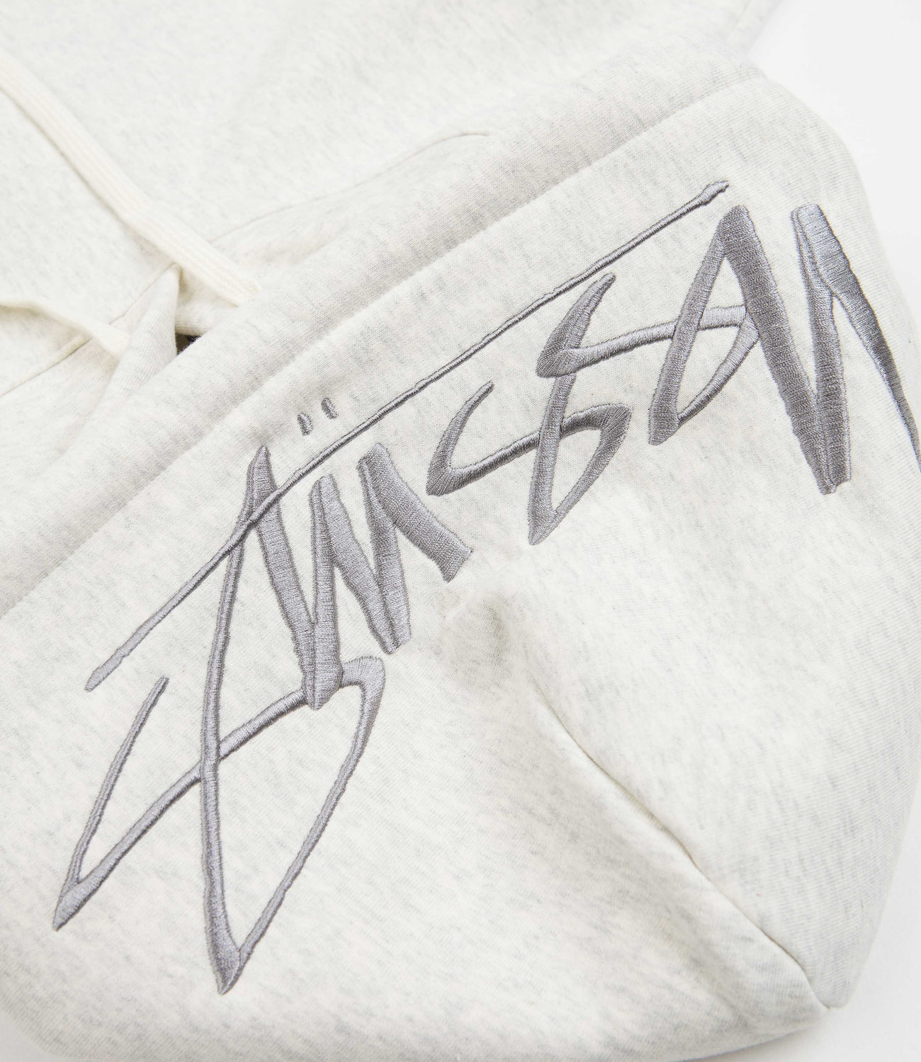 Stussy Back Hood Applique Hoodie - Ash Heather | Flatspot