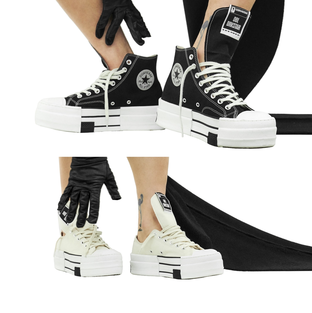 海外 9/8 発売！Rick Owens Drkshdw × CONVERSE DBL DRKSTAR (リック