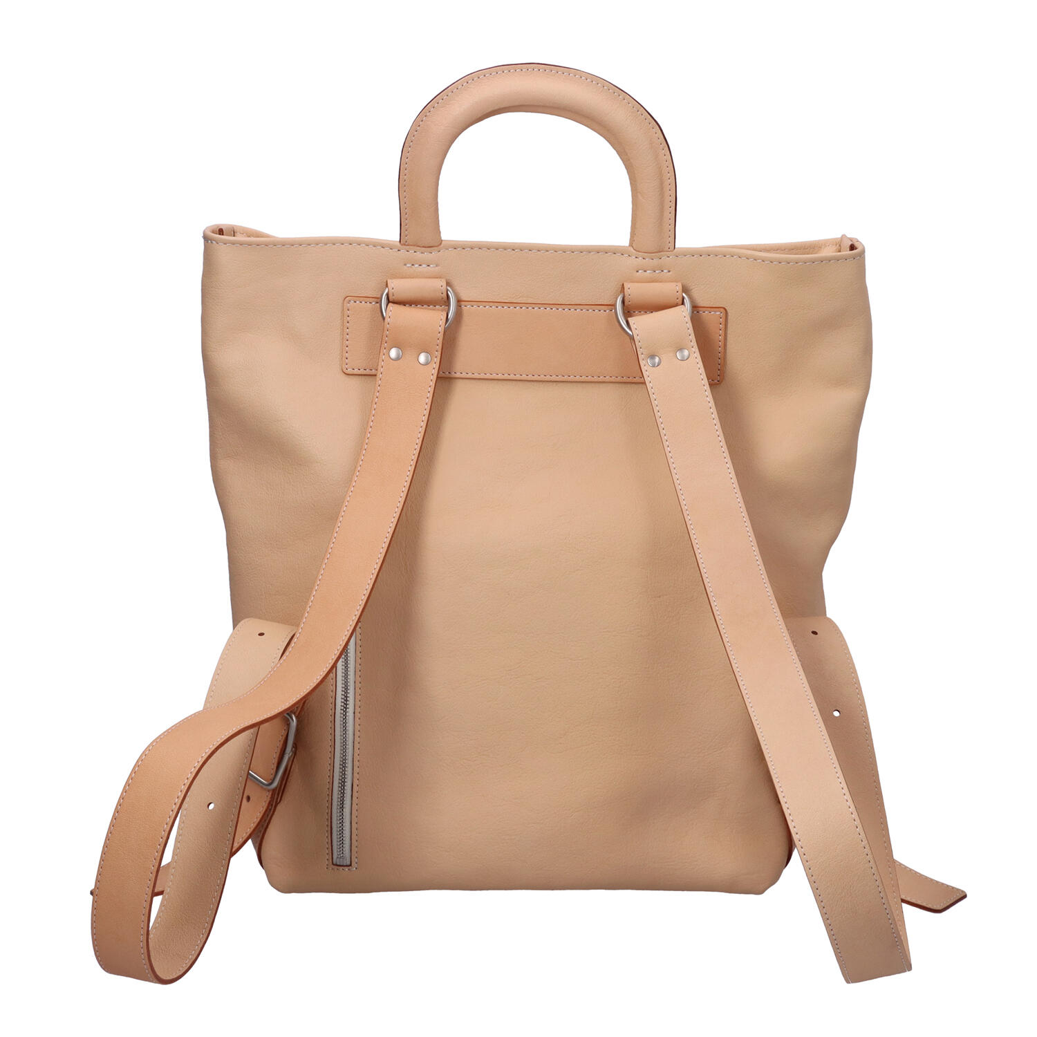 ヌメ革 牛革 ユニセックス スクエア 2WAY バックパック | 株式会社