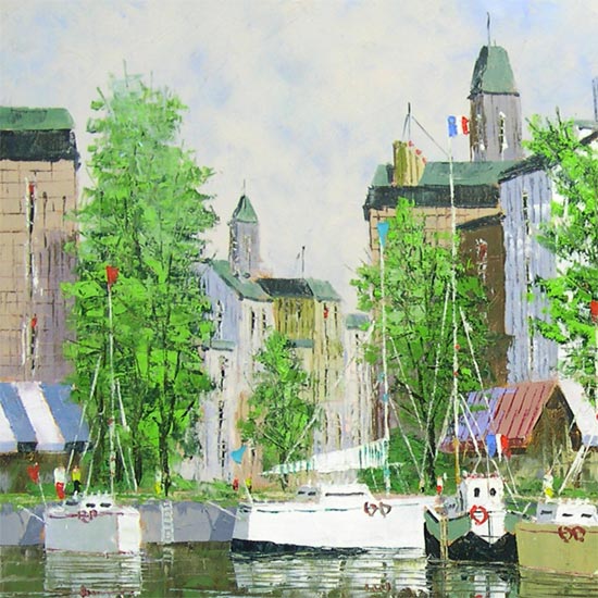 絵画 油絵 サン・マーロ（フランス） F20号 （黒沢久） 送料無料