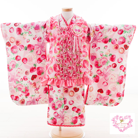 七五三 着物 レンタル 三歳 3歳 被布セット 320091 SEIKO MATUDA 白地