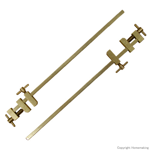 山崎製作所 真鍮締ハタ金(2本組) サオ寸法4×4mm 有効寸法95mm: 他