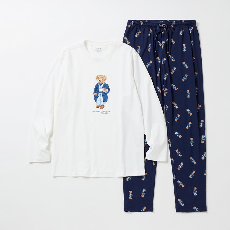 スリープウェアセット モーニングローブベア (RM8-C50）ホワイト