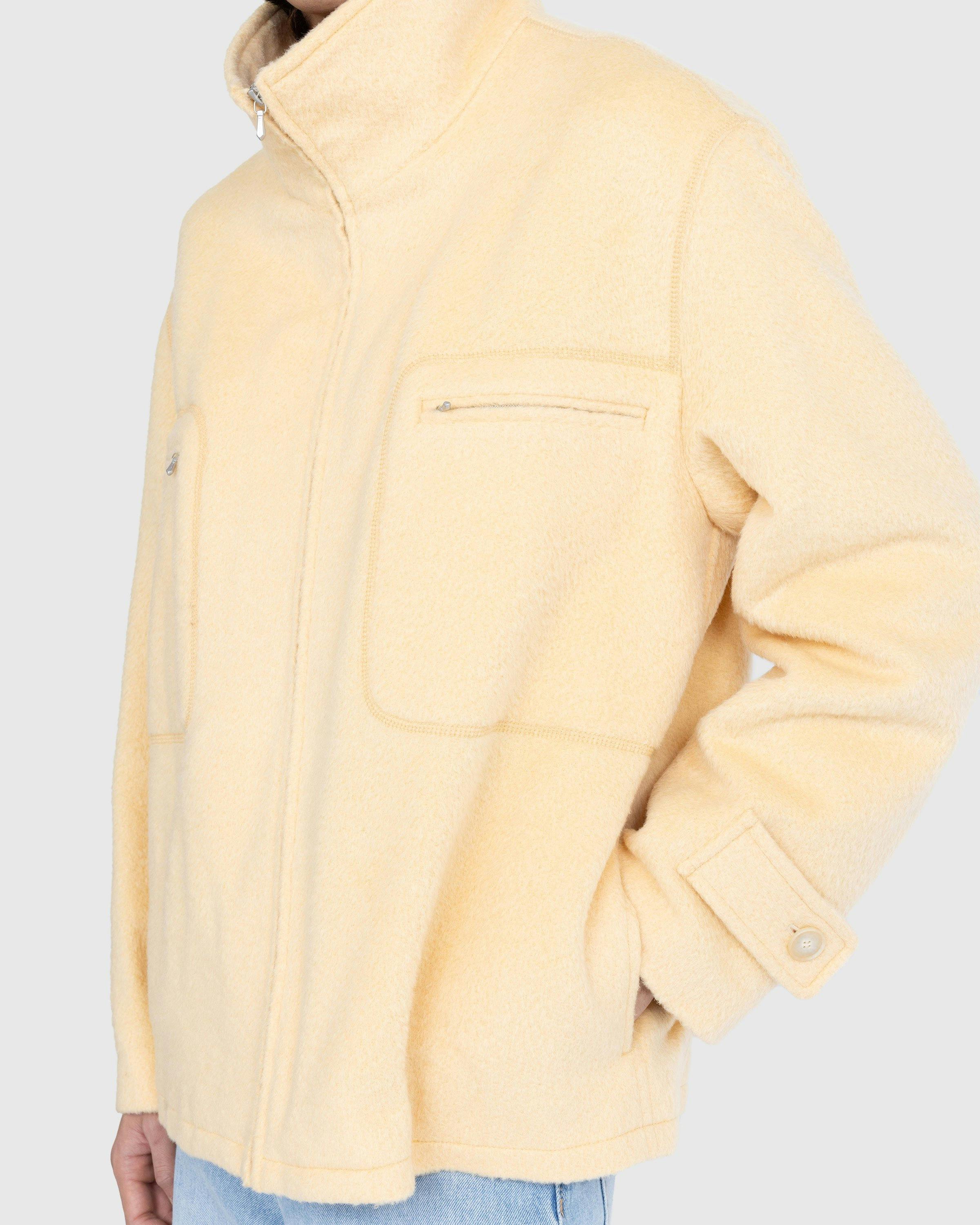 Auralee – Brushed Suri Alpaca Mohair Blouson Yellow