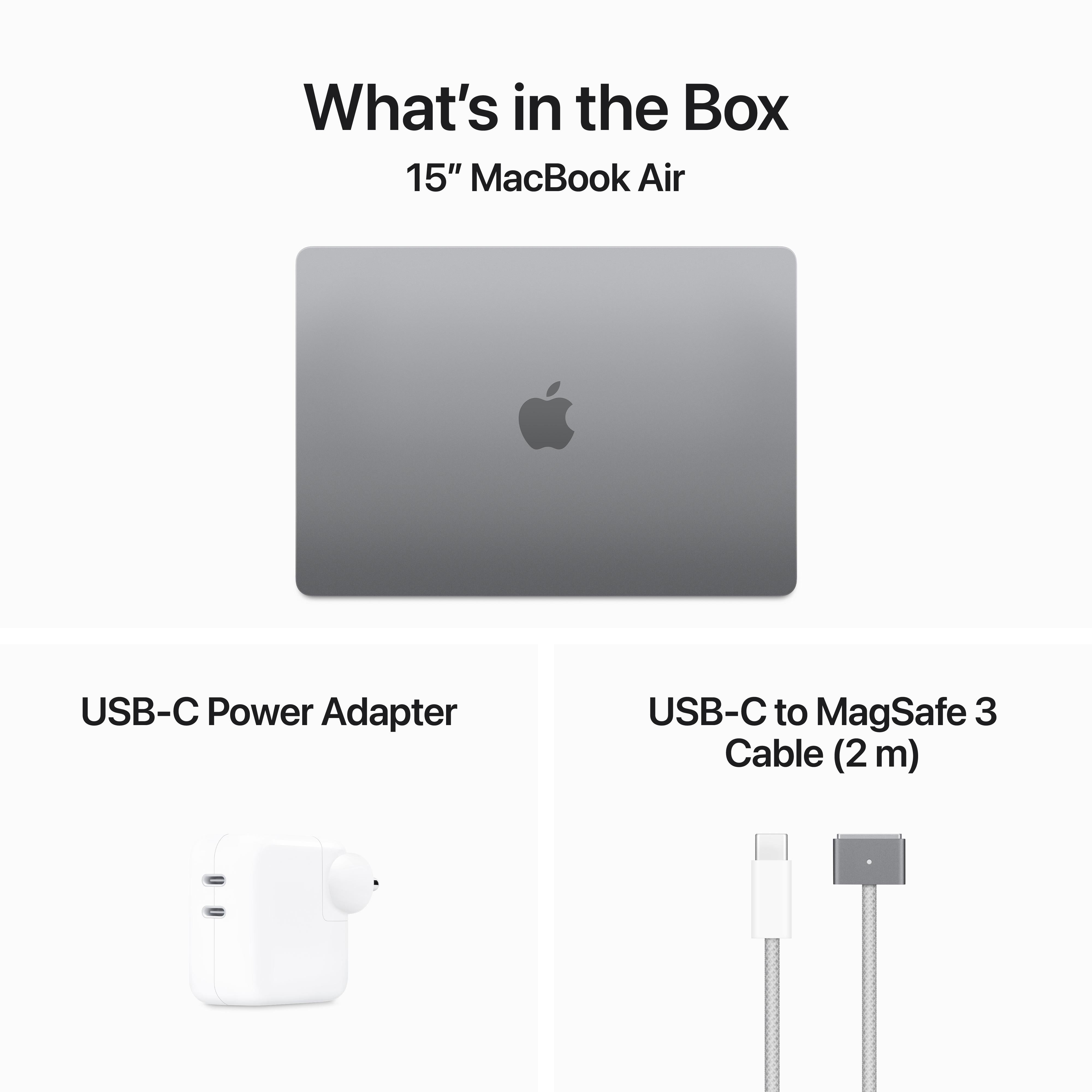 15-inch MacBook Air – Space Grey, M3 Chip, 8GB RAM, 256GB