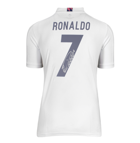 Cristiano Ronaldo Back Signed Real Madrid 2016-17 Home Shirt All