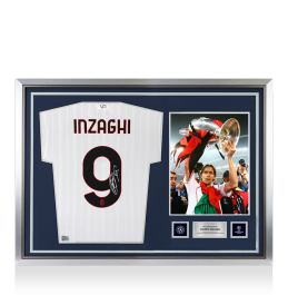 Filippo Inzaghi Official UEFA Champions League Back Signed and