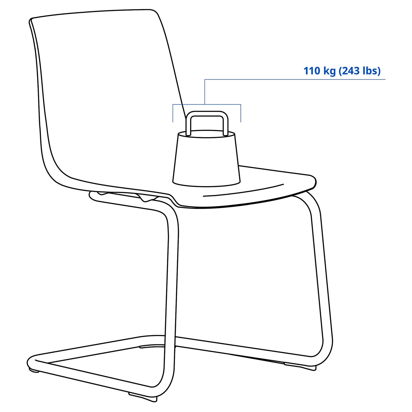 TOBIAS chair, clear/chrome plated - IKEA