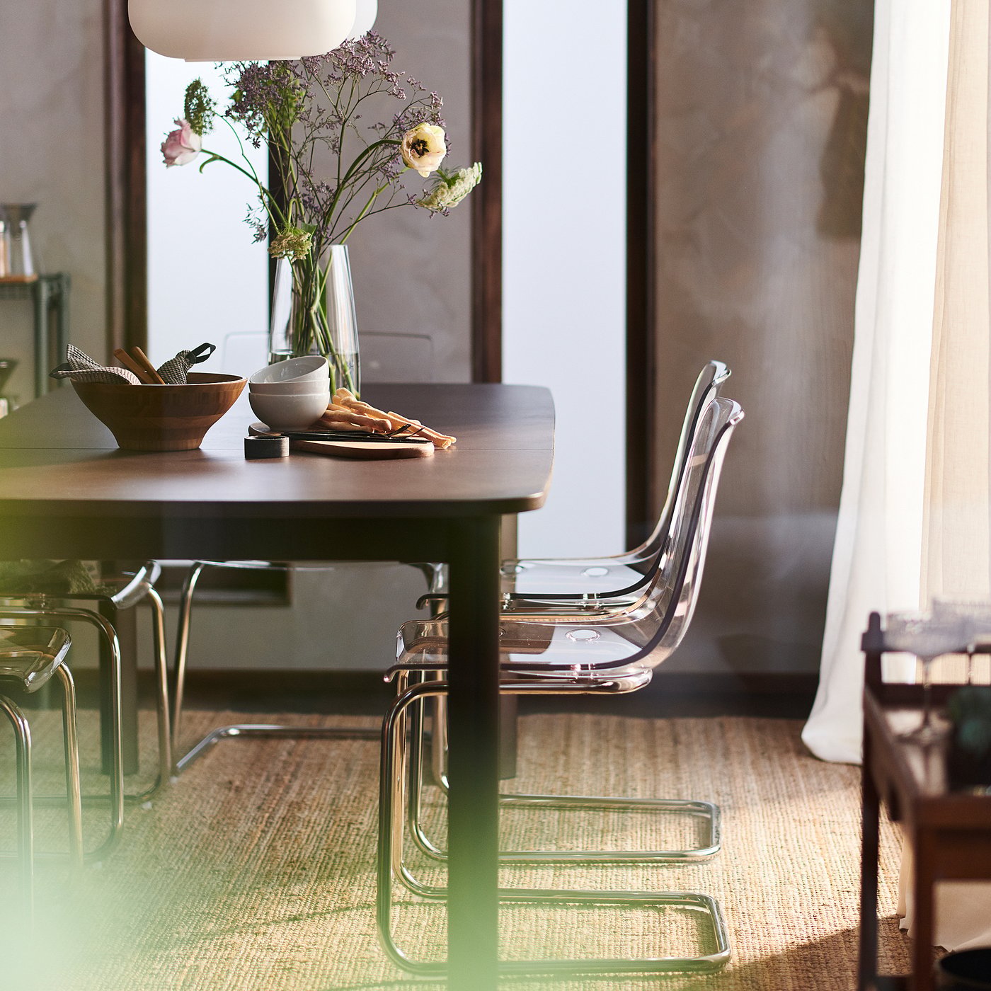 TOBIAS chair, clear/chrome plated - IKEA