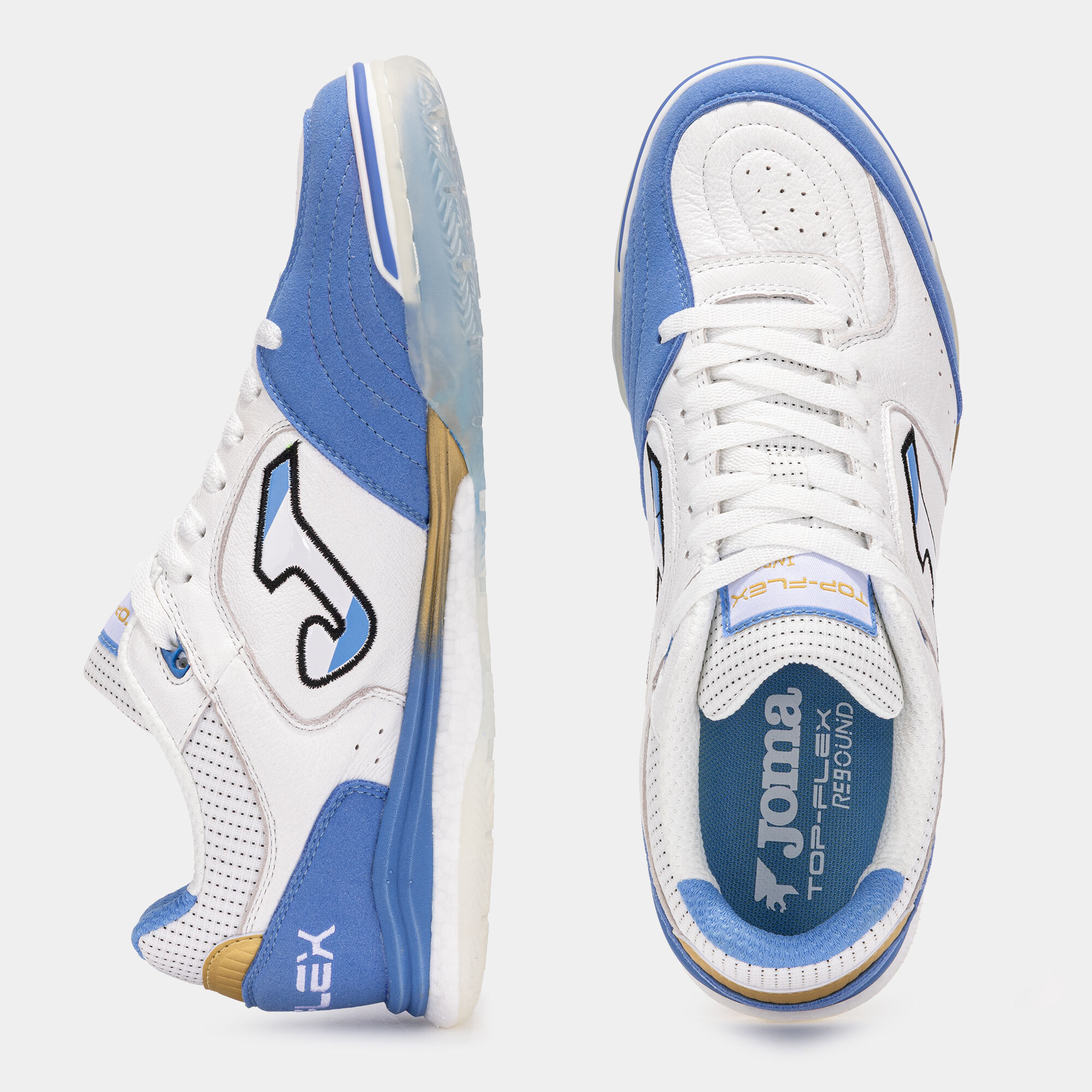 Futsal shoes Top Flex Rebound 25 Luciano Gauna indoor white sky