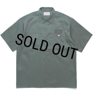 WACKO MARIA/DICKIES / WORK SHIRT（GREEN）［ワークシャツ-24春夏