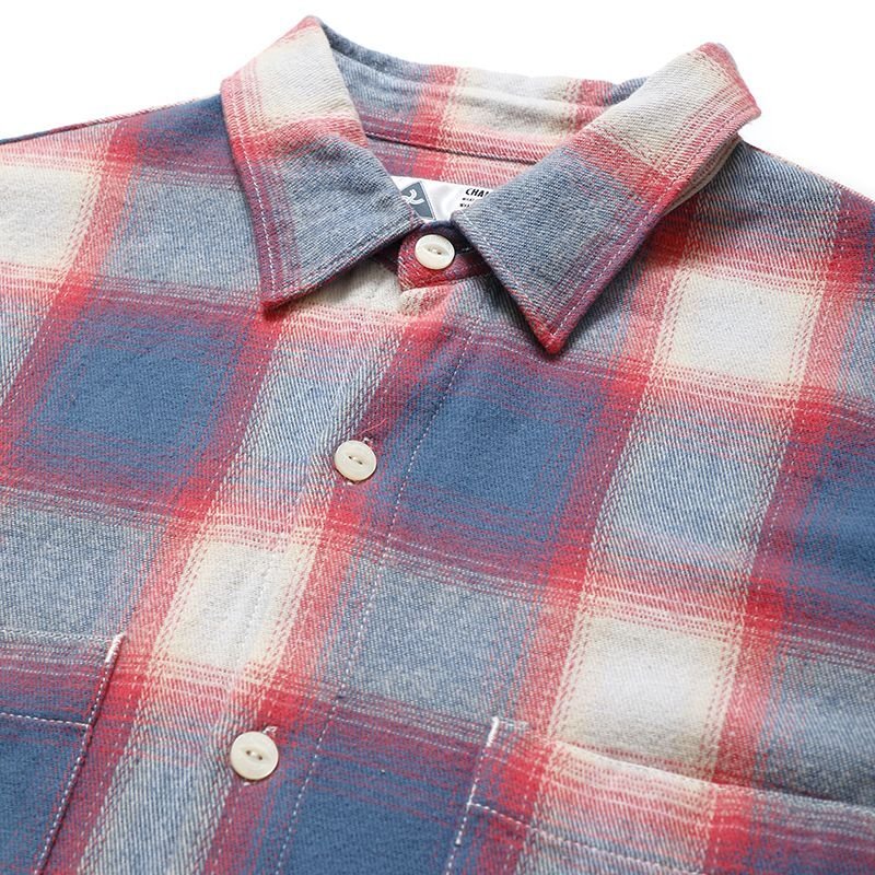CHALLENGER/SHADOW PLAID SHIRT（BLUE/RED）［シャドウチェックシャツ