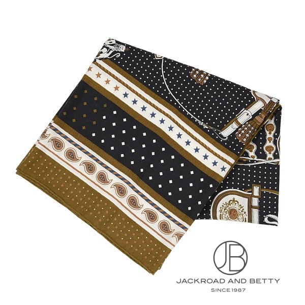 カレ140 カレジェアン 宮廷の馬具 バンダナ ブラウン[] Chale