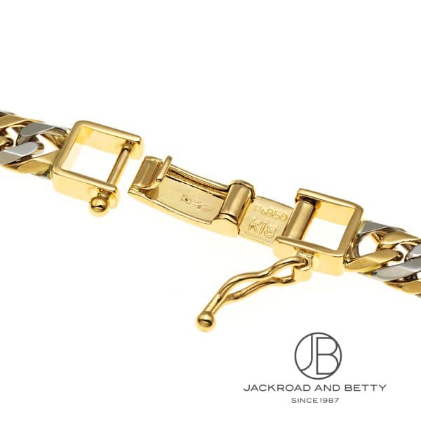 K18 PT850 コンビ 6面ダブル 50g 50cm ネックレス 造幣局刻印有り