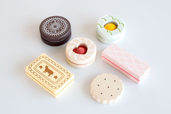 ビスケットセット ままごとグッズ｜木のおもちゃ おもちゃの森sapporo