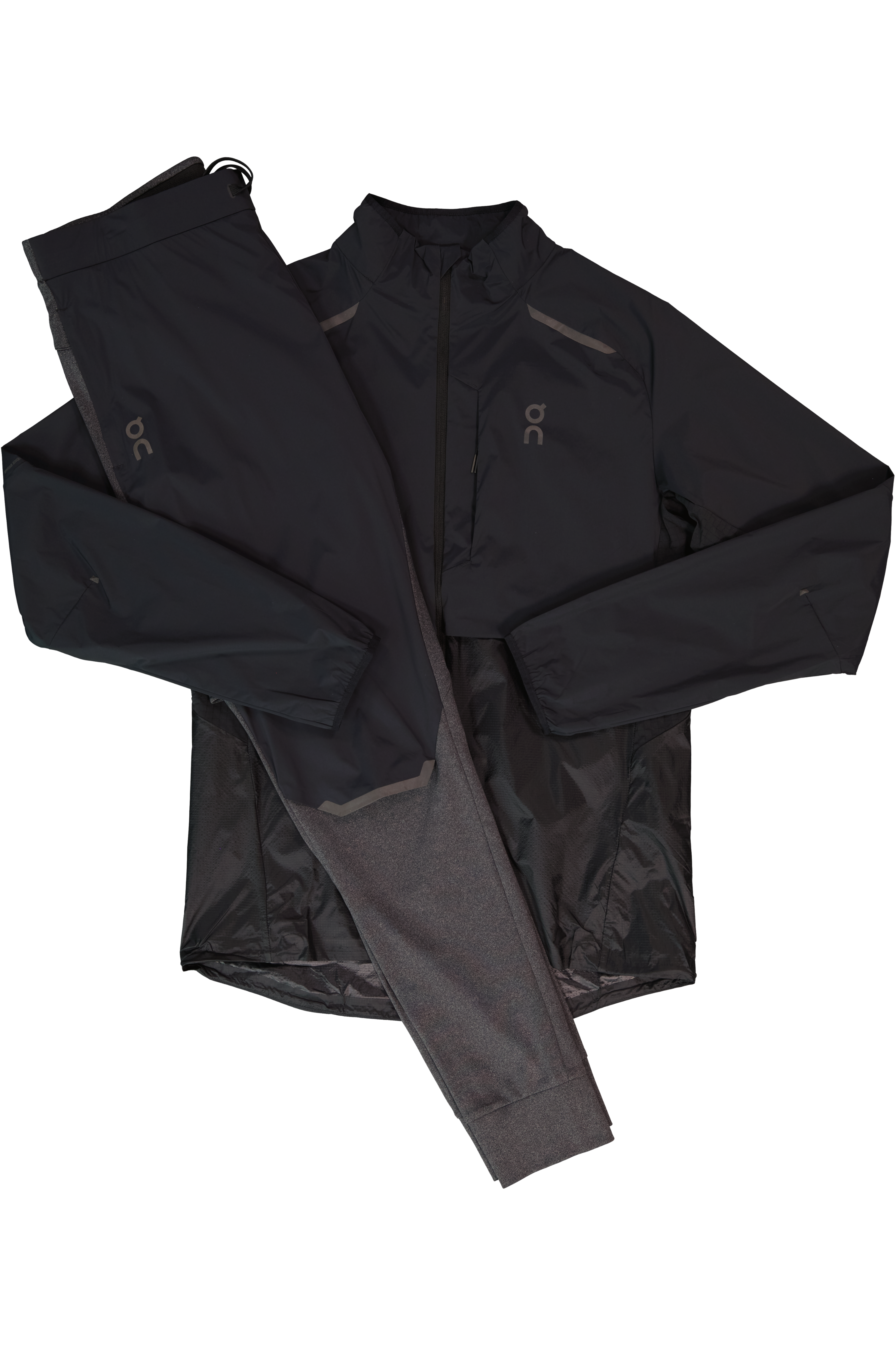 Men's On Running Silver Eclipse Weather Jacket And Pant Tracksuit Set