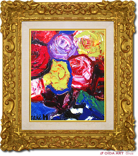 林武 薔薇 | 絵画など美術品の販売と買取 | 東京・銀座 おいだ美術