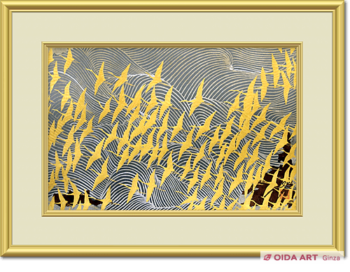 加山又造 濤と鶴・福 | 絵画など美術品の販売と買取 | 東京・銀座 おい