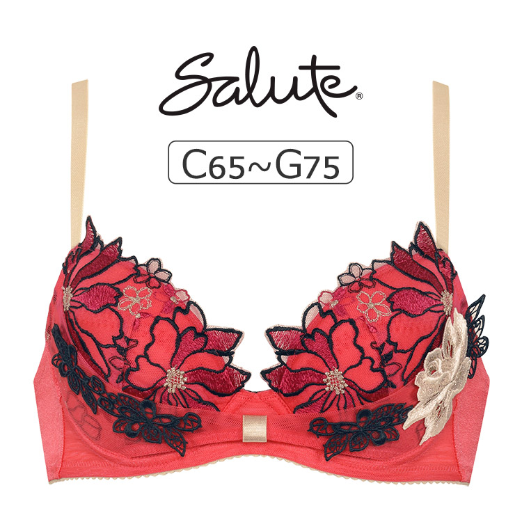BTJ796｜ワコール サルート 96G ブラジャー単品 リボンブラ CDEFG