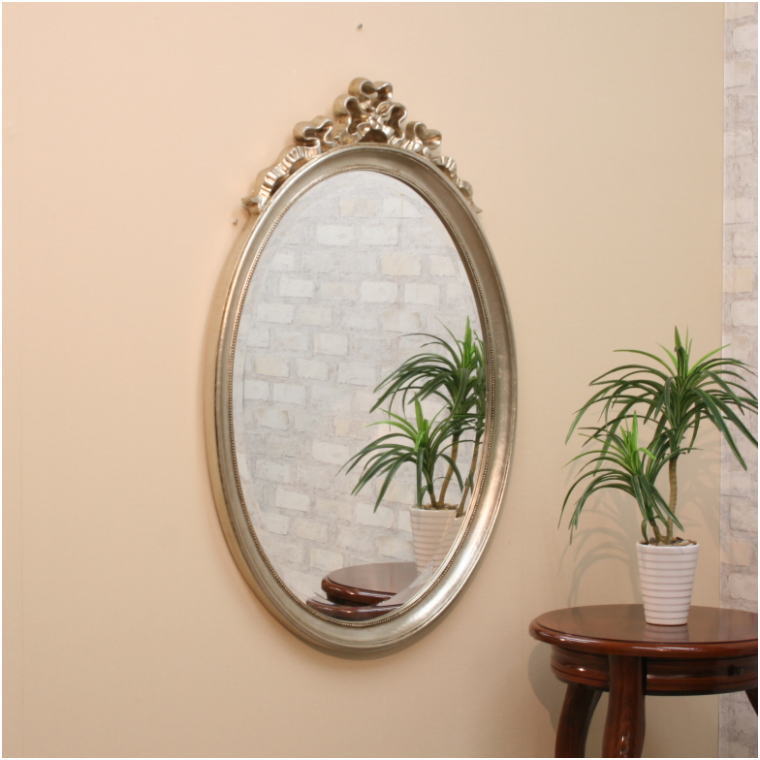 鏡 ミラー fa2646si イタリア製 アンティーク調 オーバル ウォール