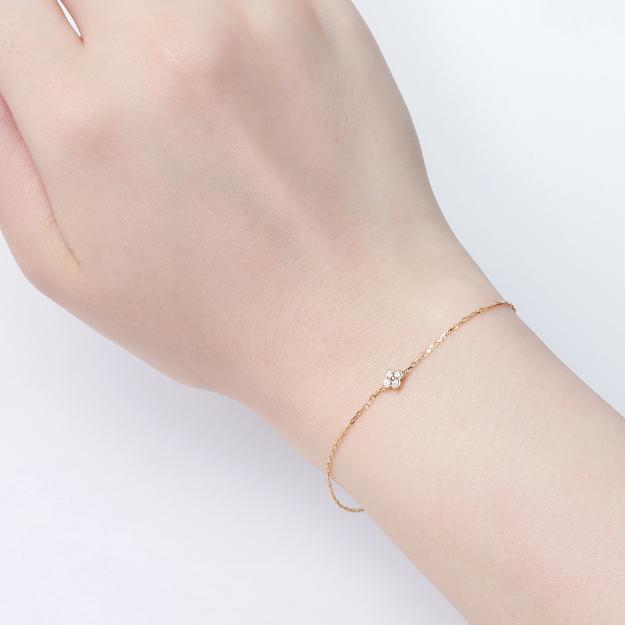 K18/Pt「ミニピコクローバー」ブレスレット｜【オレフィーチェ】Orefice