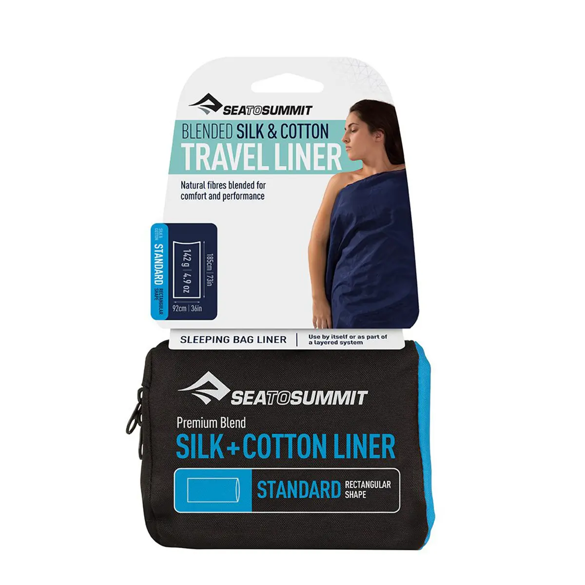 OUTLET】シルク/コットン トラベルライナー(スタンダード ネイビー