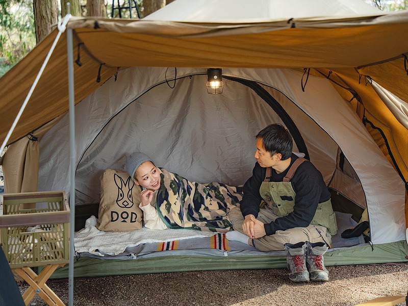 DOD テント2つ＋タープセット カップルや友達同士等のデュオにオススメ