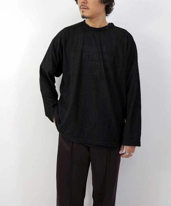 Needles/ニードルズ L/S U Neck Tee - Poly Double Russell (全3色