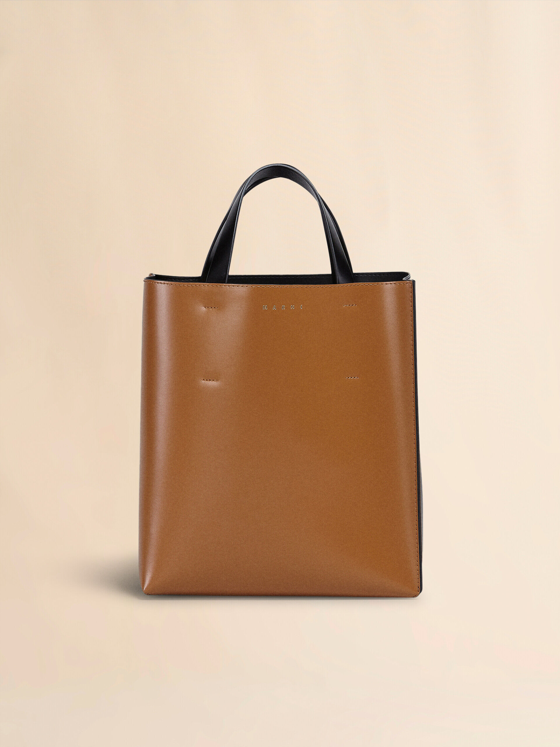 MUSEO small bag in brown and black leather | Marni