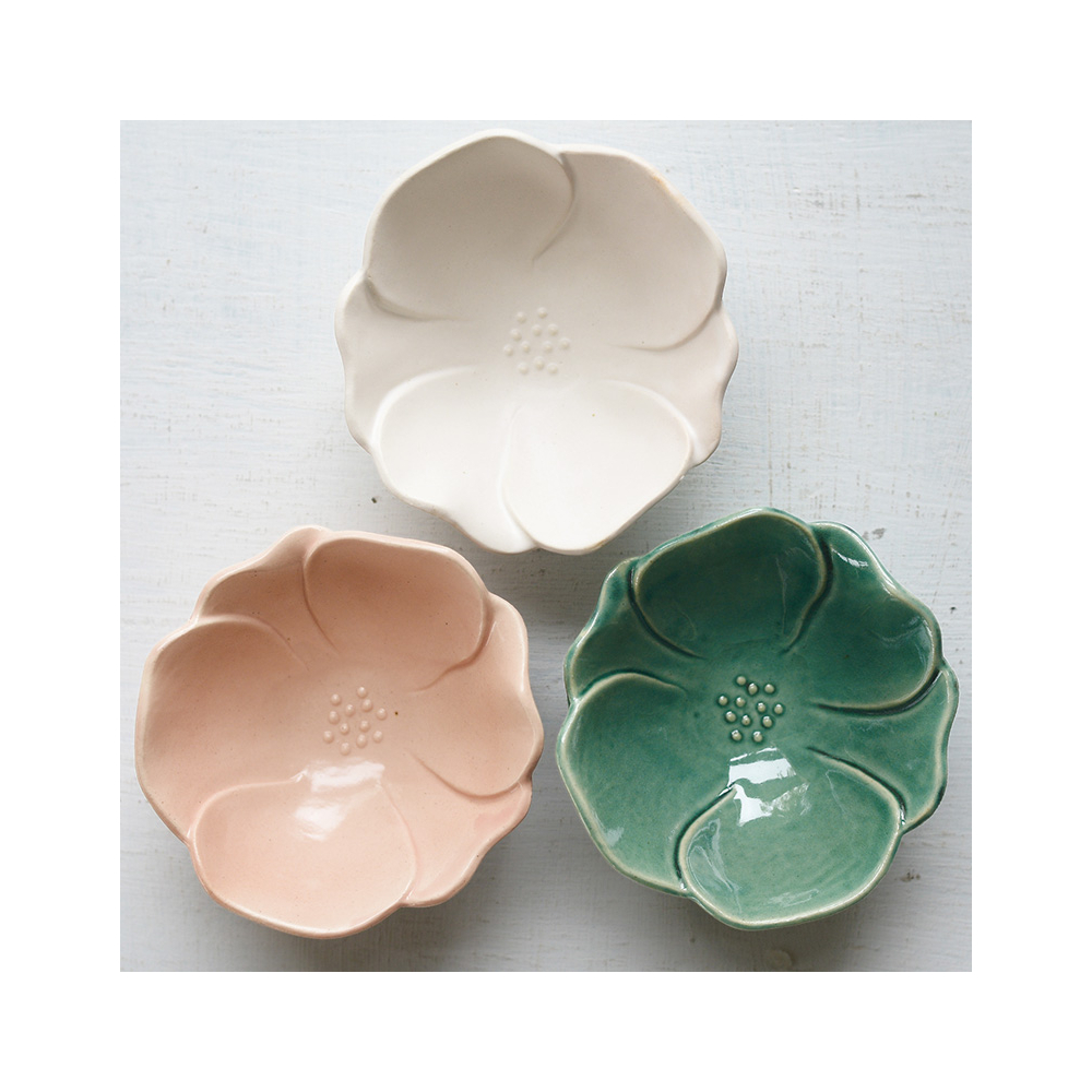 レコメンド :: 植物モチーフの器 :: 山茶花 2.5寸小付 - マルミツ