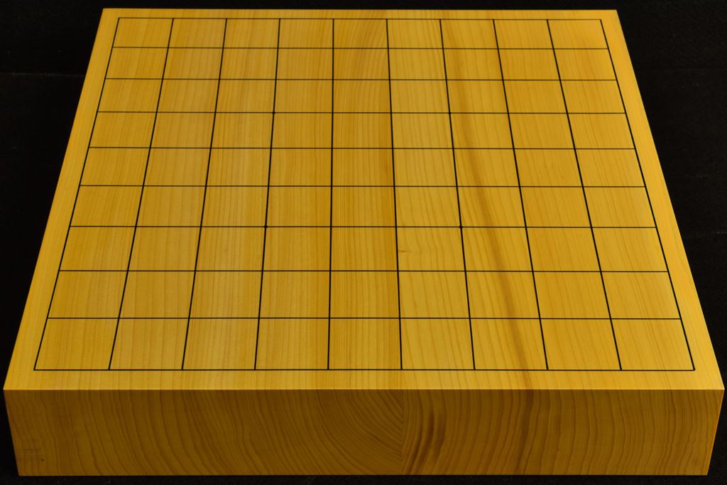 卓上将棋盤 本榧(日本産)柾目二枚接合 t6491