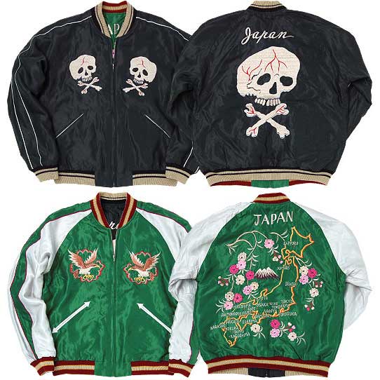 テーラー東洋スカジャン「店舗限定モデル」スカル×日本地図アセテート