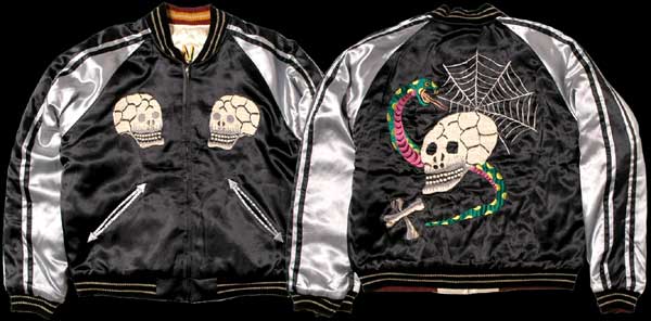 テーラー東洋スカジャン「2007年秋モデル 髑髏×U.S.NAVY」サテンキルト