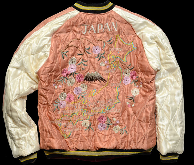 テーラー東洋スカジャン「EAGLE×JAPAN MAP」別珍×サテンキルト