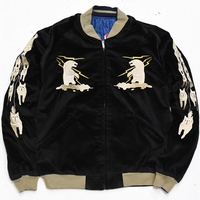 東洋スカジャン【ALASKAN HUSKY×ALASKA MAP】別珍スカ・NO-383/tt14206-119