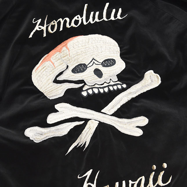 東洋スカジャン・港商SPECIAL EDITION「SKULL×WHITE EAGLE」NO-396